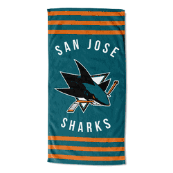 NHL San Jose Sharks Stripes Beach Towel