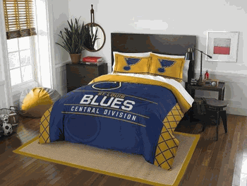 NHL St. Louis Blues Draft Comforter and Sham Set Full/Queen