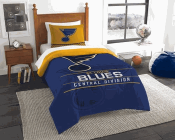 NHL St. Louis Blues Draft Comforter and Sham Set Twin