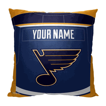 NHL St. Louis Blues Jersey Personalized Throw Pillow 18x18 Inches