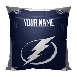 NHL Tampa Bay Lightning Jersey Personalized Throw Pillow 18x18 Inches