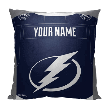 NHL Tampa Bay Lightning Jersey Personalized Throw Pillow 18x18 Inches