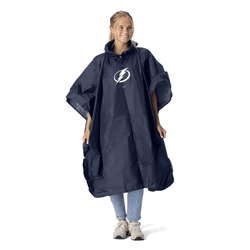 NHL Tampa Bay Lightning Logo Navy Pullover Poncho with Mesh Bag 49�44 inches