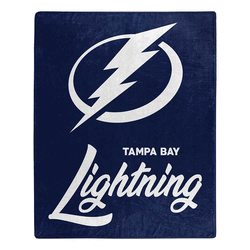 NHL Tampa Bay Lightning Signature Raschel Throw Blanket 50 x 60 Inches