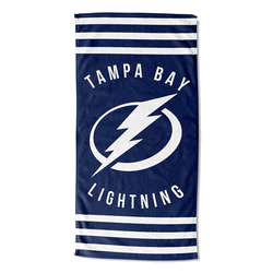 NHL Tampa Bay Lightning Stripes Beach Towel 30x60 Inches