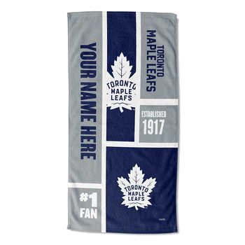 NHL Toronto Maple Leafs Colorblock Personalized Beach Towel 30x60 Inches