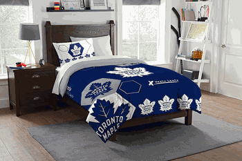 NHL Toronto Maple Leafs Hexagon Comforter and Sham Set Twin