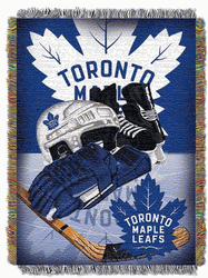 NHL Toronto Maple Leafs Home Ice Advantage Woven Tapestry Throw Blanket 48x60 Inches