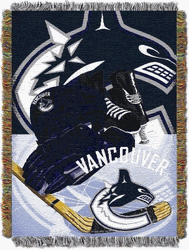 NHL Vancouver Canucks Home Ice Advantage Woven Tapestry Throw Blanket 48x60 Inches