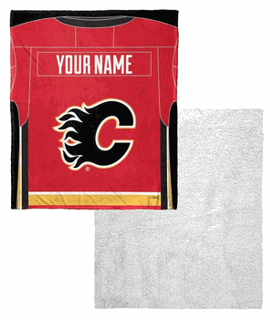 NHL Vancouver Canucks Jersey Personalized Silk Touch Sherpa Throw Blanket 50x60 Inches