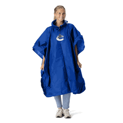 NHL Vancouver Canucks Logo Royal Pullover Poncho with Mesh Bag 49�44 inches