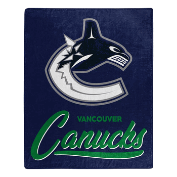 NHL Vancouver Canucks Signature Raschel Throw Blanket 50x60 Inches