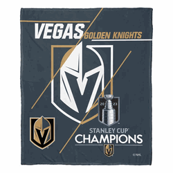 NHL Vegas Golden Knights 2023 Stanley Cup Champions Silk Touch Throw Blanket 50x60 Inches