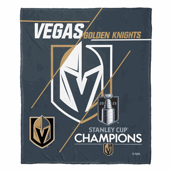 NHL Vegas Golden Knights 2023 Stanley Cup Champions Silk Touch Throw Blanket 50x60 Inches