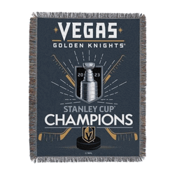 NHL Vegas Golden Knights 2023 Stanley Cup Champions Woven Tapestry Throw Blanket 48x60 Inches