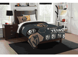 NHL Vegas Golden Knights Hexagon Twin Comforter Set