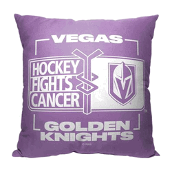 NHL Vegas Golden Knights Hockey Fights Cancer Fight For Throw Pillow 18x18 Inches