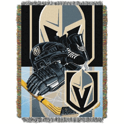 NHL Vegas Golden Knights Home Ice Advantage Woven Tapestry Throw Blanket 48x60 Inches