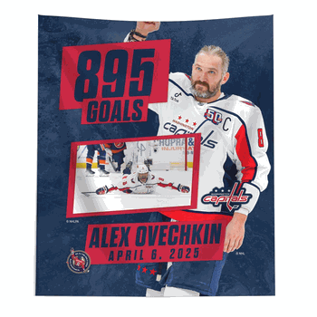 NHL Washington Capitals Alex Ovechkin 895 Goals Photo Printed Wall Hanging 50 x 60 inches