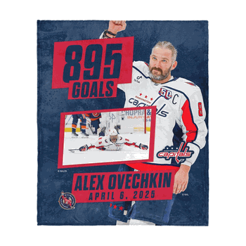 NHL Washington Capitals Alex Ovechkin 895 Goals Photo Silk Touch Throw Blanket 50 x 60 inches