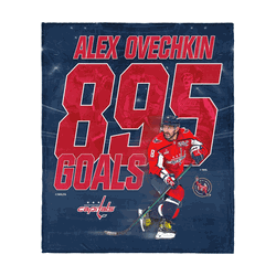 NHL Washington Capitals Alex Ovechkin 895 Goals Silk Touch Throw Blanket 50 x 60 inches