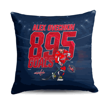 NHL Washington Capitals Alex Ovechkin 895 Goals Throw Pillow 18 x 18 inches