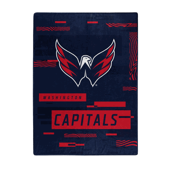 NHL Washington Capitals Digitize Raschel Throw Blanket 60x80Inches