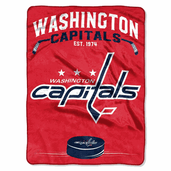 Washington Capitals Inspired Raschel Plush Throw Blanket