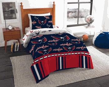 NHL Washington Capitals Rotary Bed in a Bag Set Twin