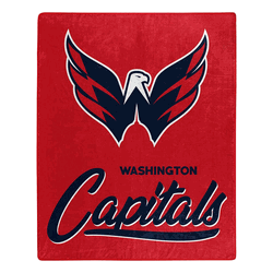 NHL Washington Capitals Signature Raschel Throw Blanket 50x60 Inches