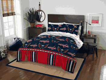 NHL Washington Washington Capitals Rotary Full Bed In a Bag Set