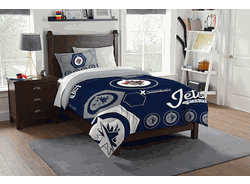 NHL Winnipeg Jets Hexagon Comforter and Sham Set Twin