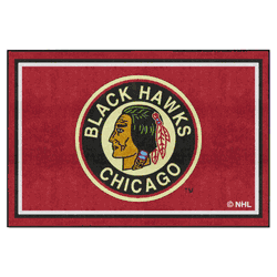 NHLRETRO Chicago Blackhawks 5ft. x 8 ft. Plush Area Rug