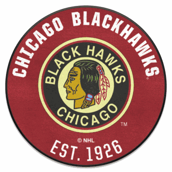 NHLRETRO Chicago Blackhawks Roundel Rug - 27in. Diameter