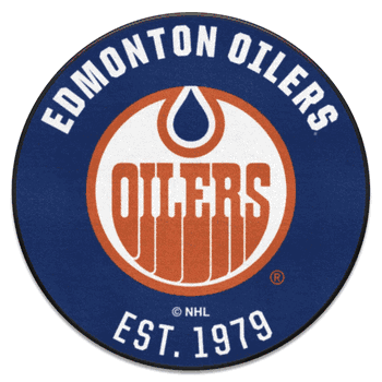 NHLRETRO Edmonton Oilers Roundel Rug - 27in. Diameter
