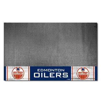 NHLRETRO Edmonton Oilers Vinyl Grill Mat - 26in. x 42in.