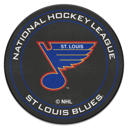 NHLRETRO St. Louis Blues Hockey Puck Rug - 27in. Diameter