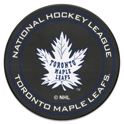 NHLRETRO Toronto Maple Leafs Hockey Puck Rug - 27in. Diameter