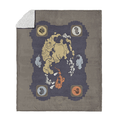 Nickelodeon Avatar: The Last Airbender Avatar Map Silk Touch Sherpa Throw Blanket 50x60 inches