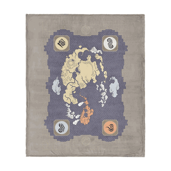Nickelodeon Avatar: The Last Airbender Avatar Map Silk Touch Throw Blanket 50x60 inches