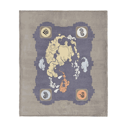 Nickelodeon Avatar: The Last Airbender Avatar Map Silk Touch Throw Blanket 50x60 inches