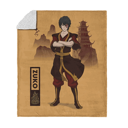 Nickelodeon Avatar: The Last Airbender Temple Zuko Silk Touch Sherpa Throw Blanket 50x60 inches