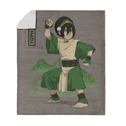 Nickelodeon Avatar: The Last Airbender Toph Pose Silk Touch Sherpa Throw Blanket 50x60 inches