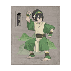 Nickelodeon Avatar: The Last Airbender Toph Pose Silk Touch Throw Blanket 50x60 inches