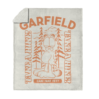Nickelodeon Garfield Can I Nap Yet Silk Touch Sherpa Throw 50x60 Inches