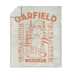 Nickelodeon Garfield Can I Nap Yet Silk Touch Sherpa Throw 50x60 Inches