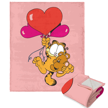 Nickelodeon Garfield Fly Away Silk Touch Sherpa Throw 50x60 Inches