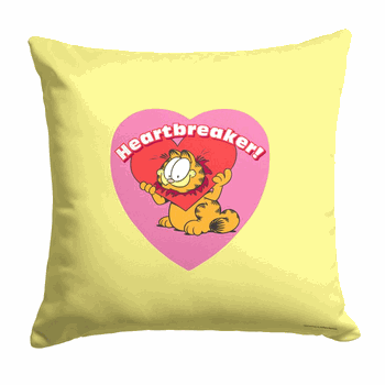 Nickelodeon Garfield Heartbreaker Throw Pillow 18x18 Inches