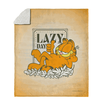 Nickelodeon Garfield Lazy Day Silk Touch Sherpa Throw 50x60 Inches