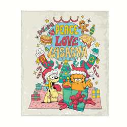 Nickelodeon Garfield Peace Love Lasagna Silk Touch Throw 50x60 Inches